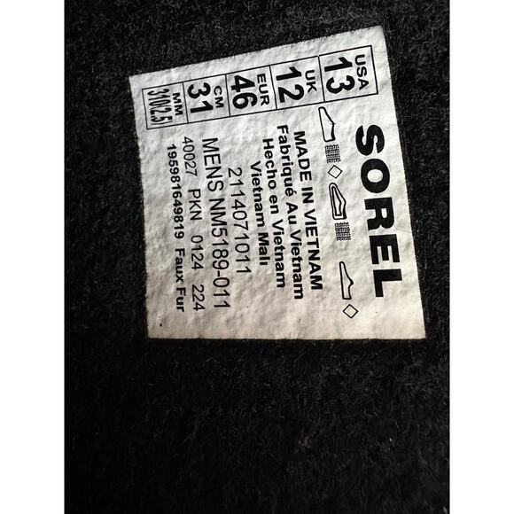 Sorel 1964 Pac Nylon Waterproof Snow Boots Men\'s Black Lace-Up Winter - 13 main image 6